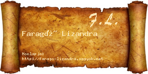Faragó Lizandra névjegykártya